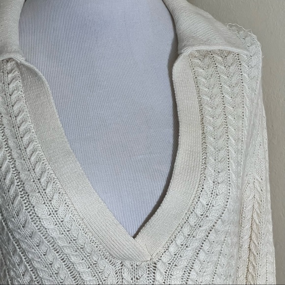 Charter Club Ivory Cream Cable Knit Sweater Sz Small NWT New - Picture 3 of 5